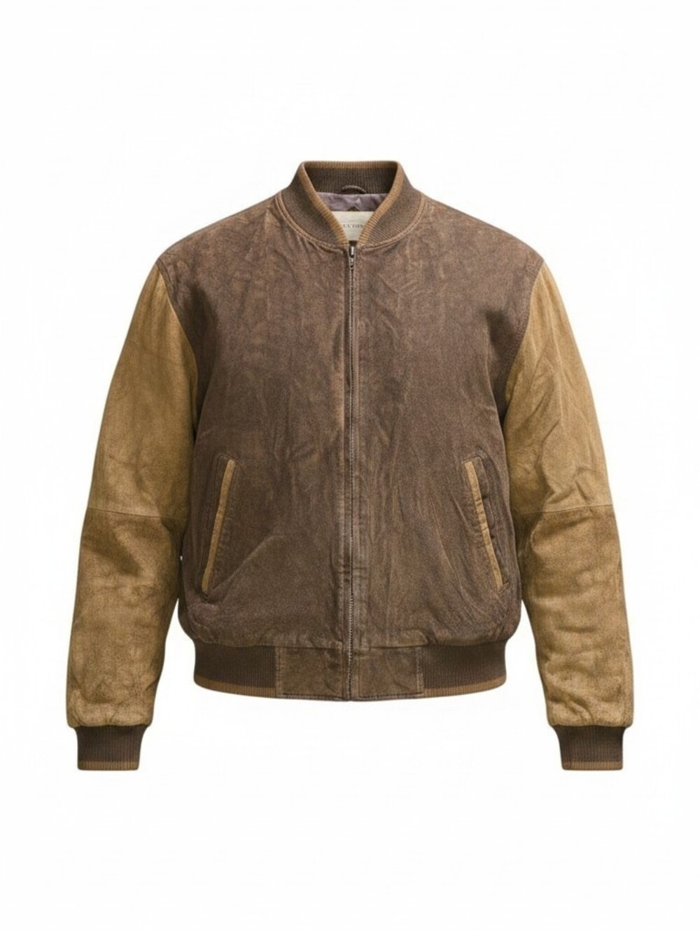 Roundtree & Yorke Suede Leather Bomber Jacket